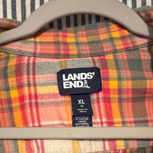 Women’s Lands' End Plaid Flannel Shirt